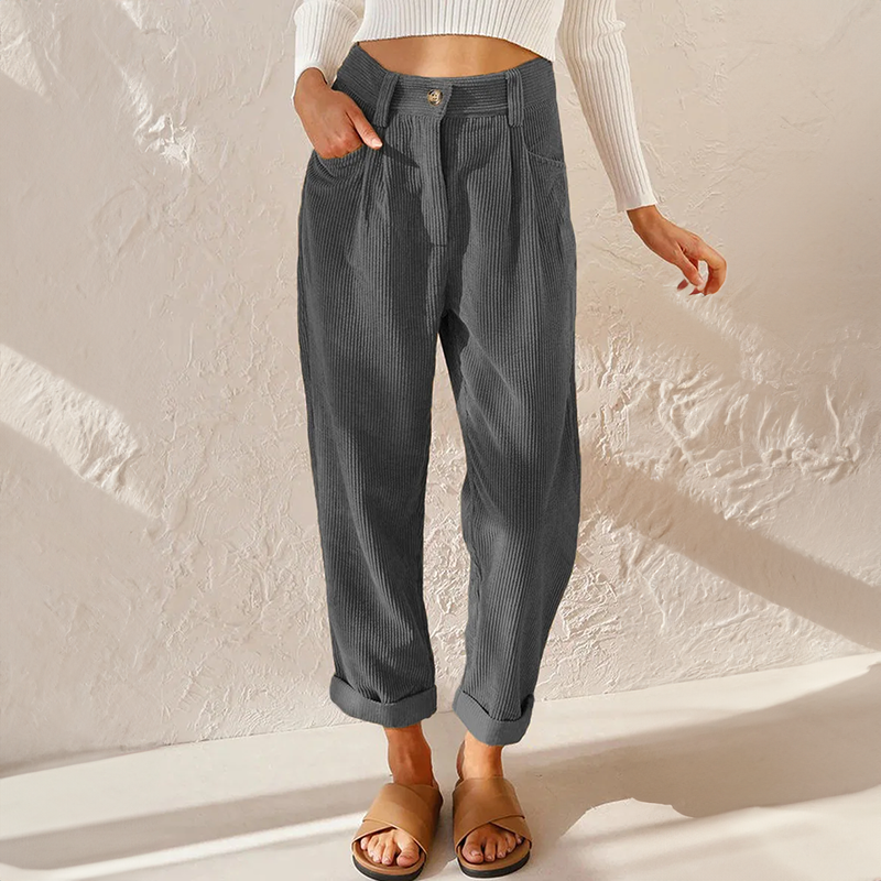 Phoebe │ Women's High Waist Straight Leg Trousers
