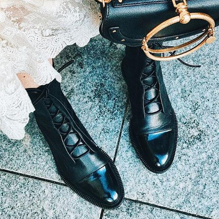 Julia │ Women's Leather Boots With Cushioned Interior And Thick Sole