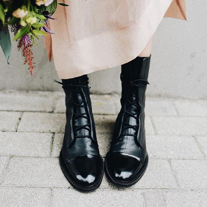 Julia │ Women's Leather Boots With Cushioned Interior And Thick Sole