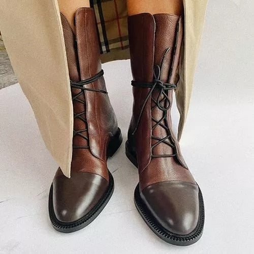 Julia │ Women's Leather Boots With Cushioned Interior And Thick Sole