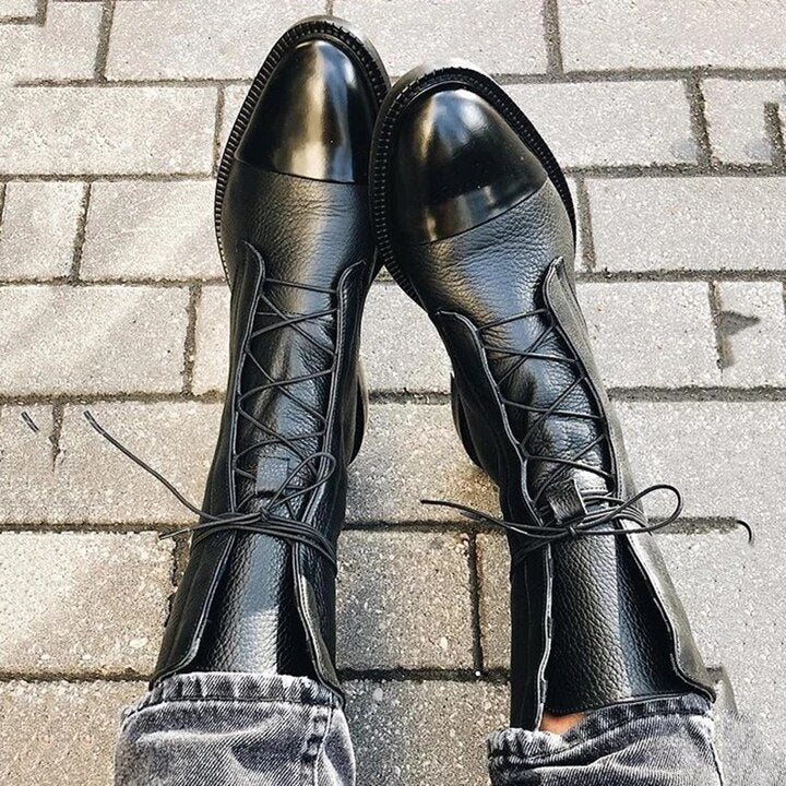 Julia │ Women's Leather Boots With Cushioned Interior And Thick Sole