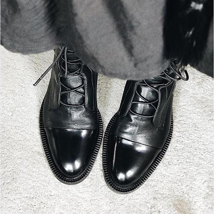 Julia │ Women's Leather Boots With Cushioned Interior And Thick Sole