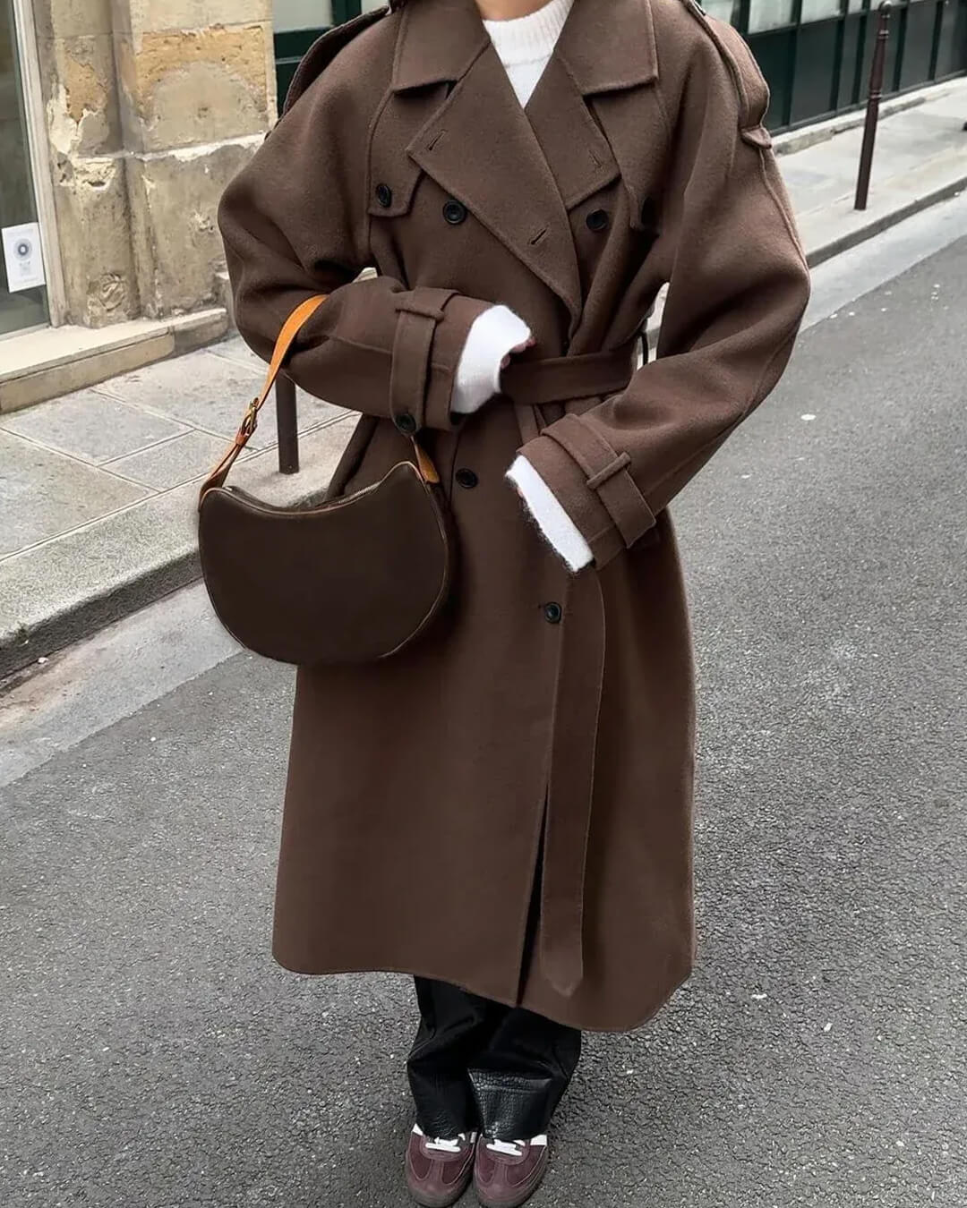 Joan │ Women's Long Belted Button Front Trench Coat For Winter