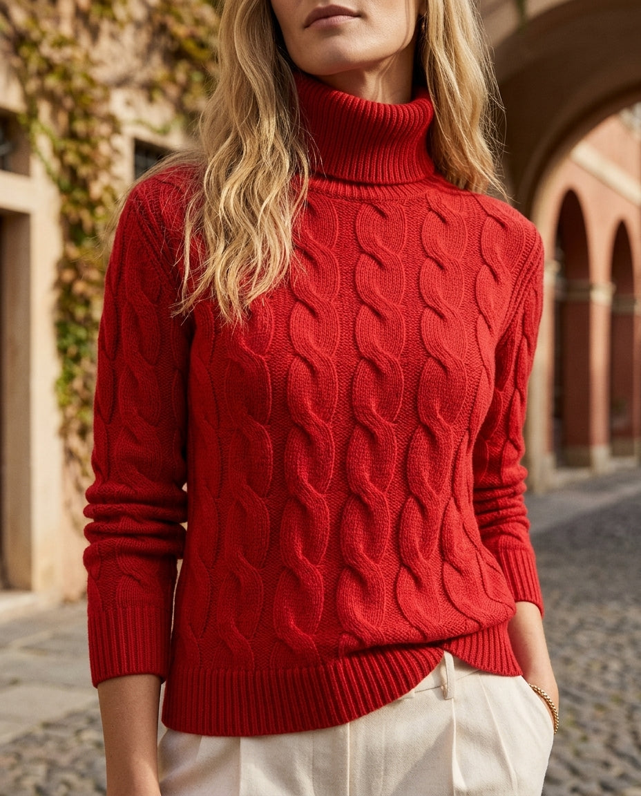 Harriet │ Women's Lightweight Knit Turtleneck Sweater