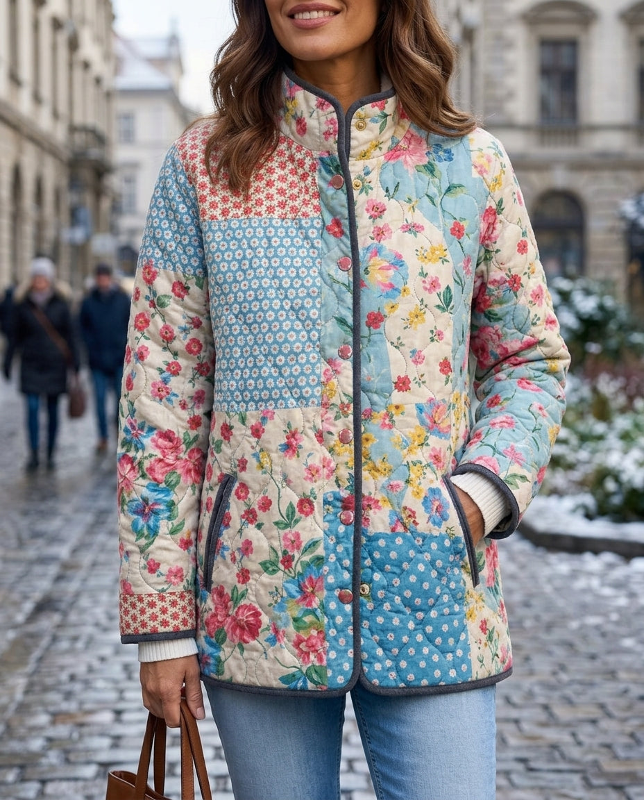 Gemma │ Women's Floral Quilted Jacket With Relaxed Fit