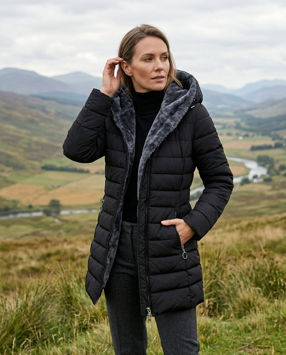 Lillian │ Women's Tailored Puffer Jacket With Zipper Closure And Pockets