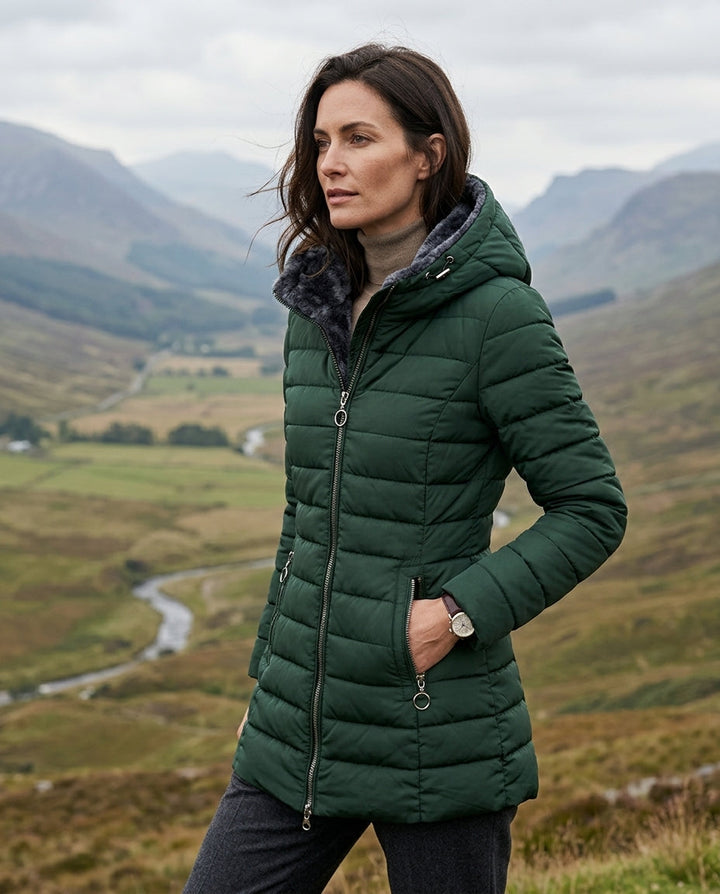 Lillian │ Women's Tailored Puffer Jacket With Zipper Closure And Pockets