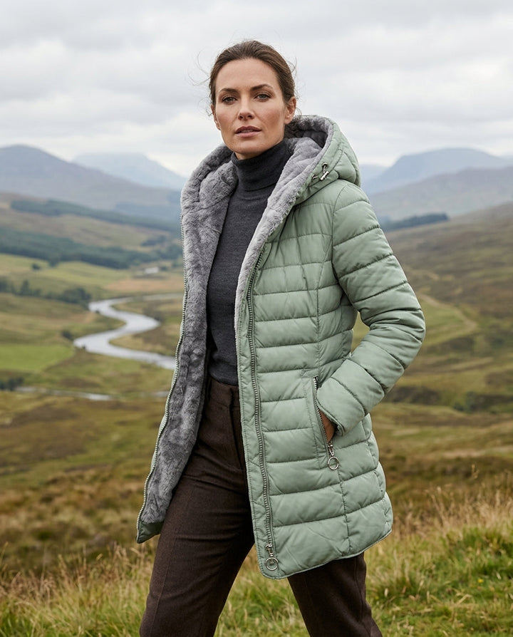 Lillian │ Women's Tailored Puffer Jacket With Zipper Closure And Pockets