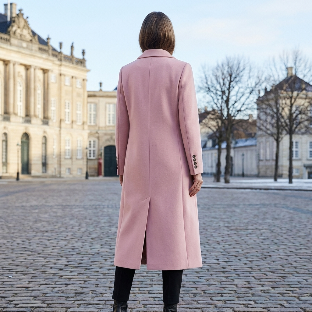 Henry │ Women's Double-Breasted Coat With Notch Lapel Collar And Side Pockets