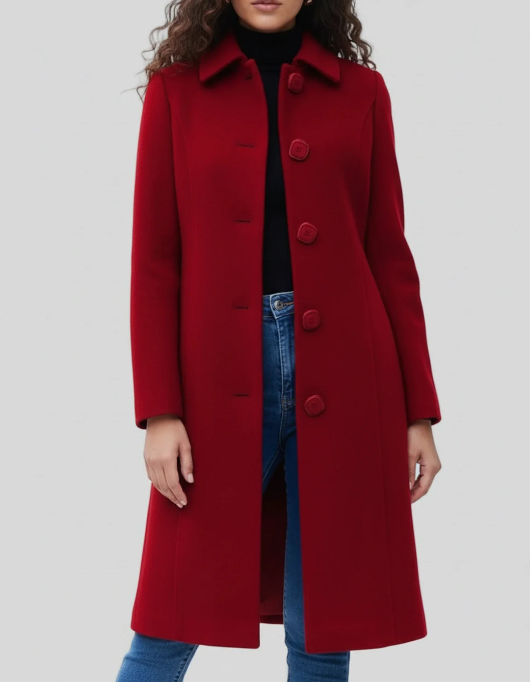 Winifred │ Women's Single-Breasted Fit And Flare Trench Coat With Collar
