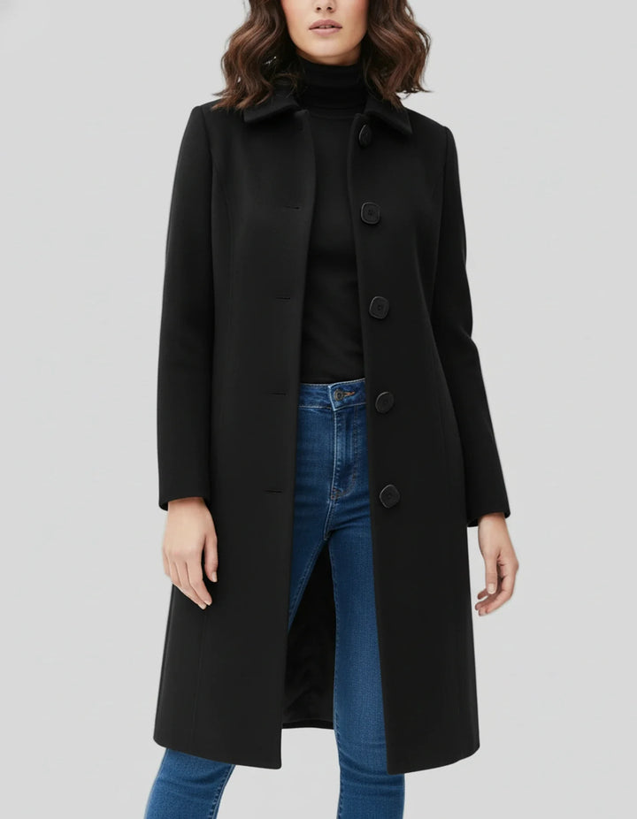 Winifred │ Women's Single-Breasted Fit And Flare Trench Coat With Collar