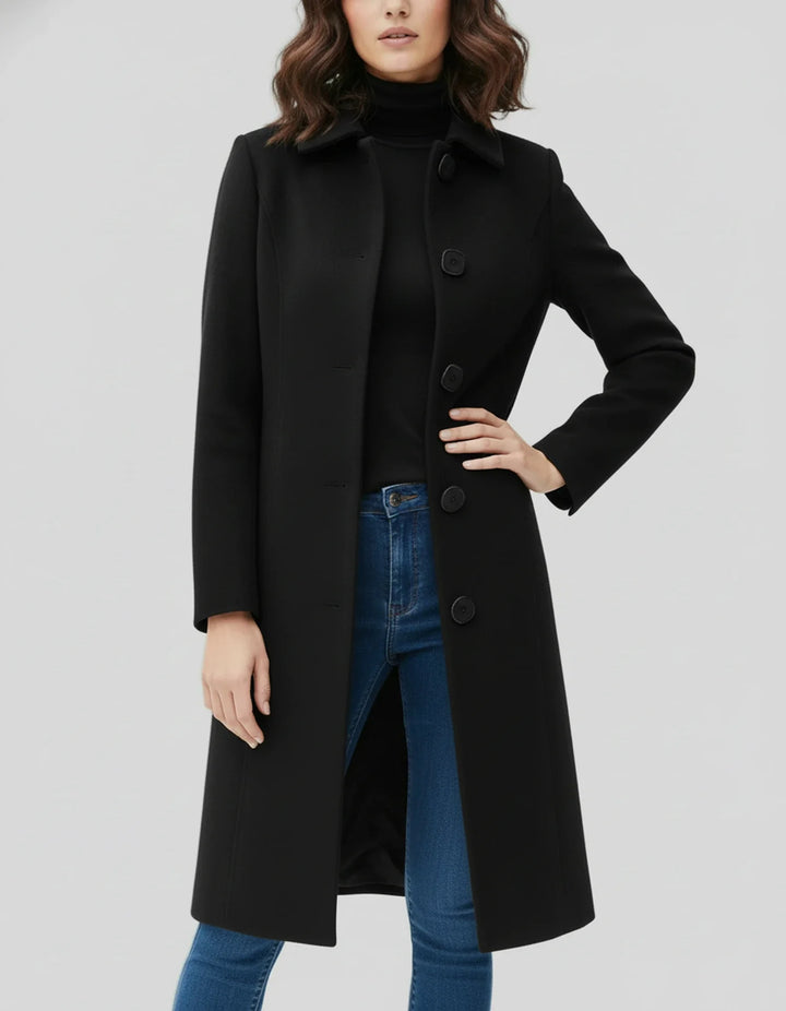 Winifred │ Women's Single-Breasted Fit And Flare Trench Coat With Collar