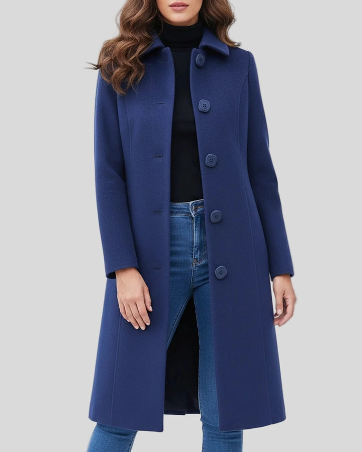 Winifred │ Women's Single-Breasted Fit And Flare Trench Coat With Collar