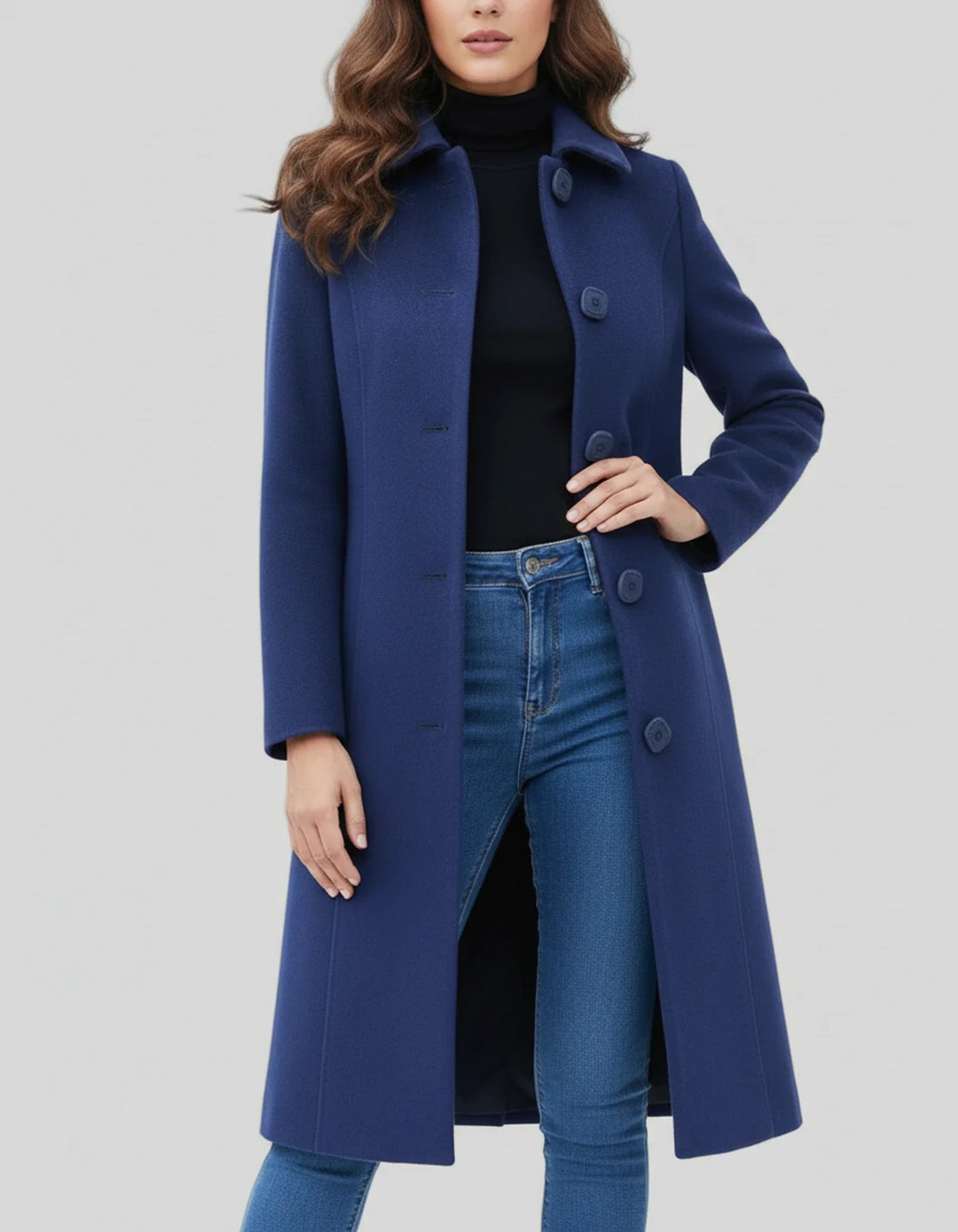 Winifred │ Women's Single-Breasted Fit And Flare Trench Coat With Collar