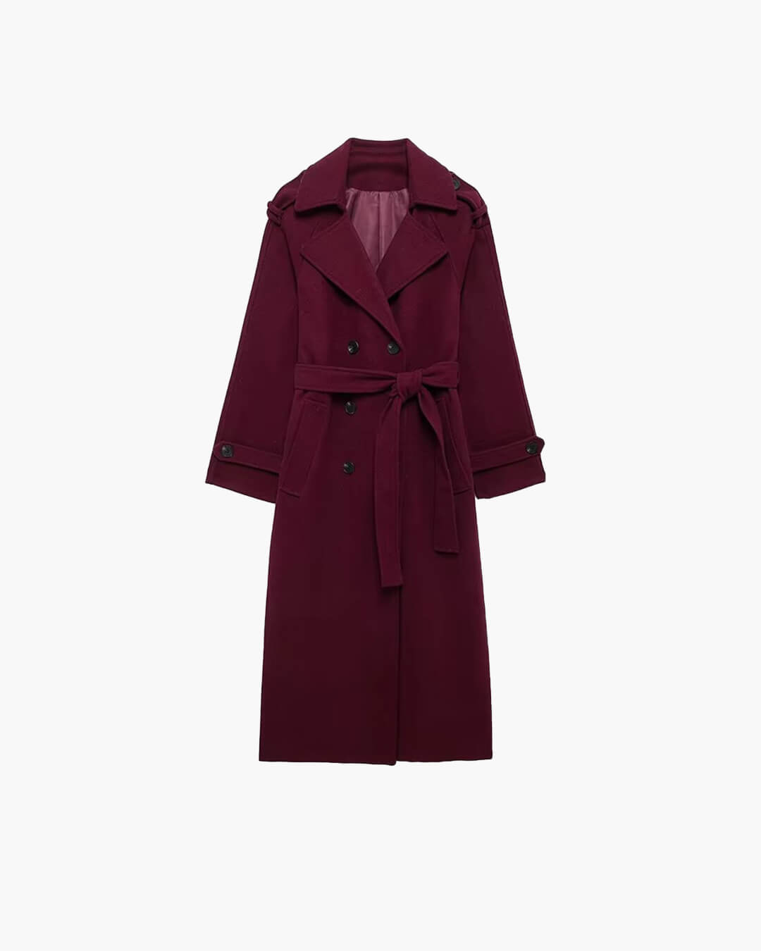 Joan │ Women's Long Belted Button Front Trench Coat For Winter